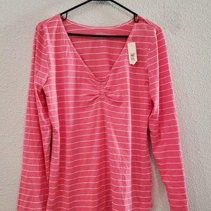 NWT Old Navy pink & white striped top